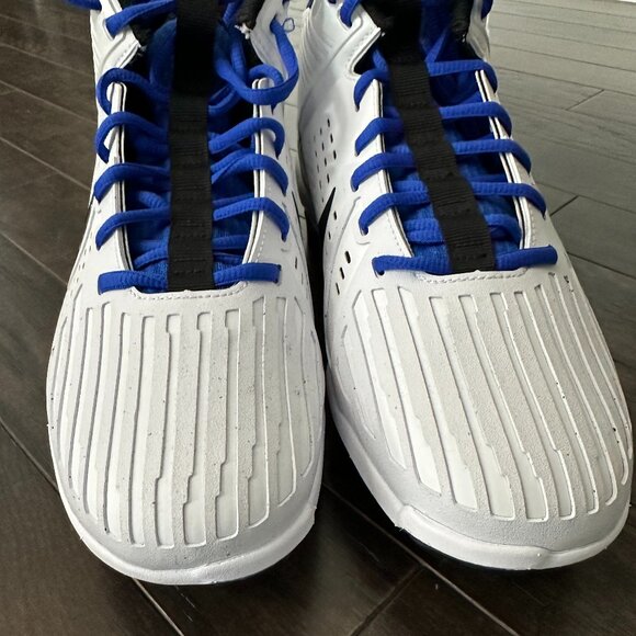 Nike Alpha White & Blue Men's 10 Football Cleats NWOT - Picture 3 of 10